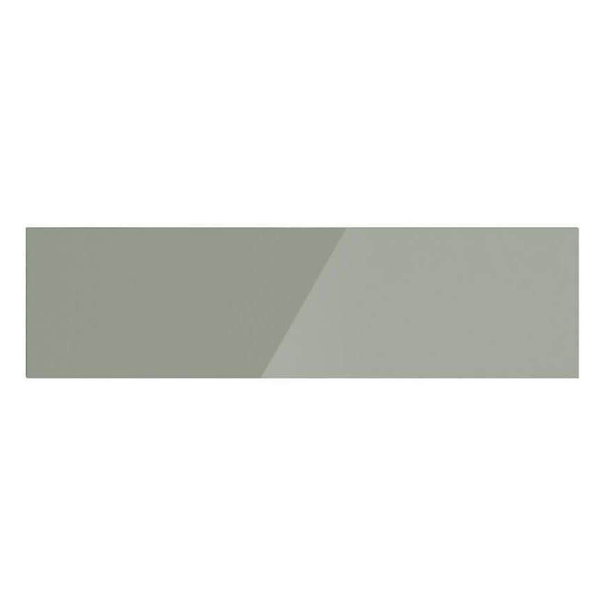 Hockley Mirror Gloss Reed Green 1000mm x 275mm Appliance Drawer Shown Closed from the Front as Part of a Full Drawer Unit