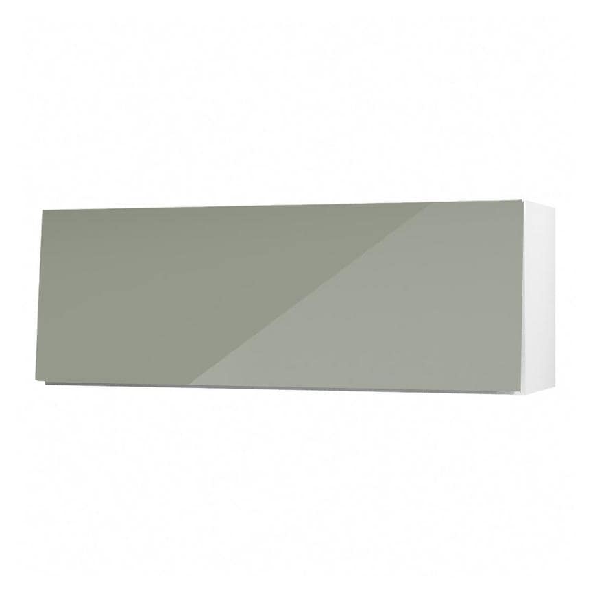 Hockley Mirror Gloss Reed Green 1000mm x 360mm Bridging Unit Door Shown Open at an Angle