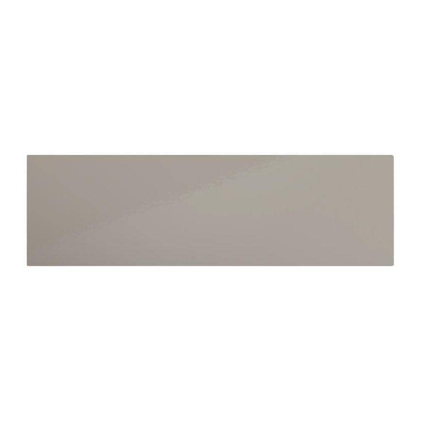 Hockley Mirror Gloss Sand Grey 900mm x 275mm Pan Drawer Front Shown Closed from the Front as Part of a Full Drawer Unit
