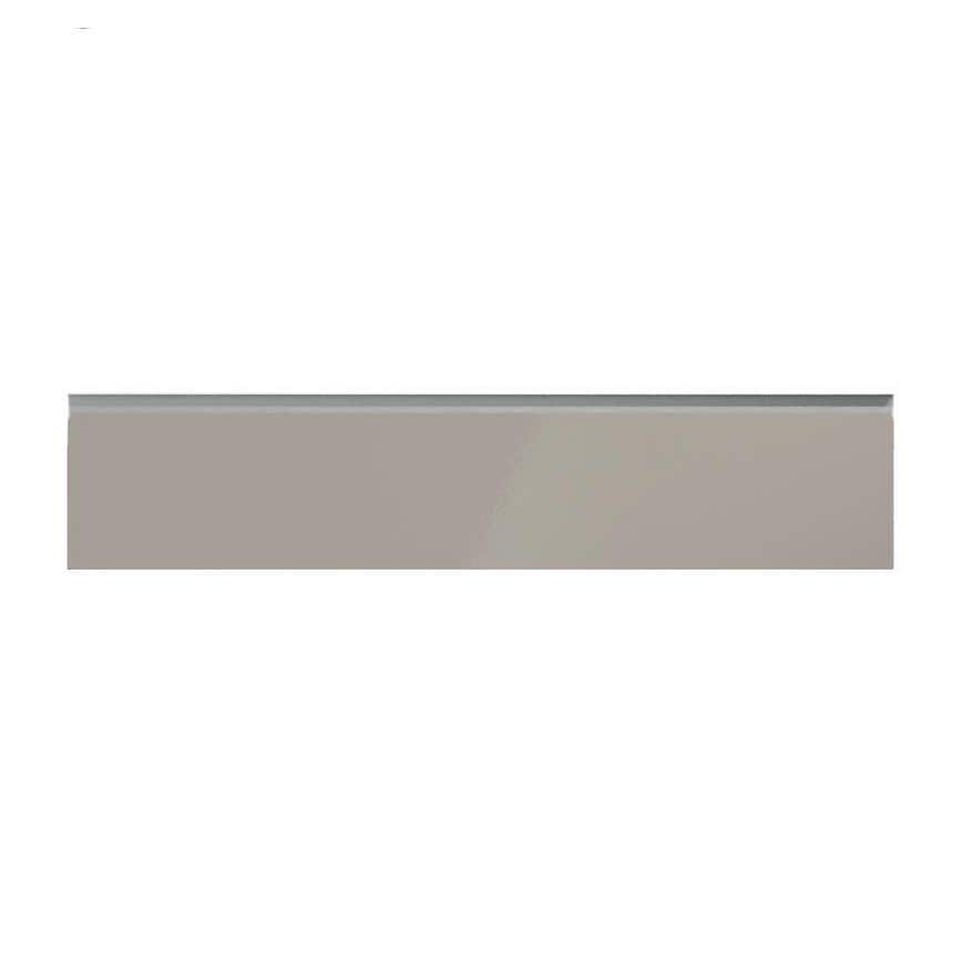 Hockley Mirror Gloss Sand Grey 900mm x 170mm Drawer Front Shown Closed as Part of a Full Drawer Unit