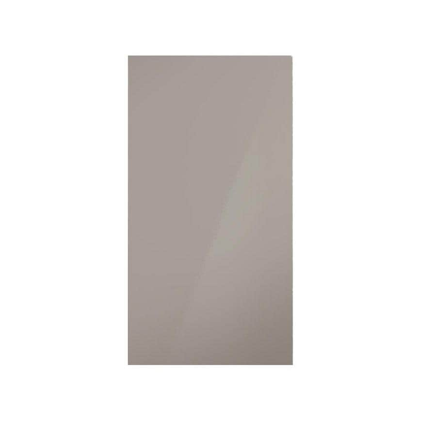 Hockley Mirror Gloss Sand Grey 300mm x 557mm Door Front Shown Closed from the Front as Part of a Door and Drawer Unit
