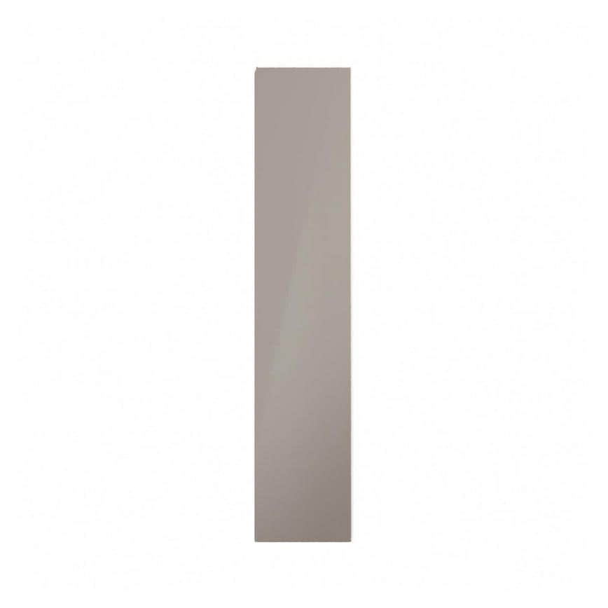 Hockley Mirror Gloss Sand Grey 150mm x 720mm Full Height Door Shown Closed from the Front