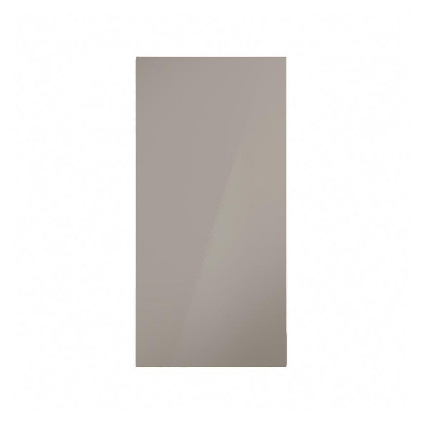 Hockley Mirror Gloss Sand Grey 350mm x 720mm Full Height Door Shown Closed from the Front