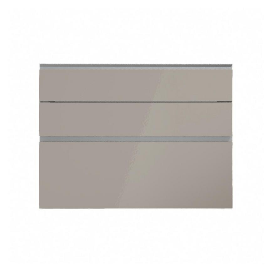 Hockley Mirror Gloss Sand Grey 1000mm x 170mm Drawer Front Shown Closed as Part of a Full Drawer Unit