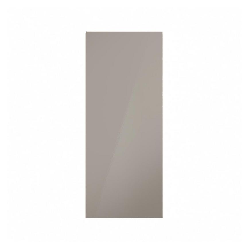 Hockley Mirror Gloss Sand Grey 300mm x 720mm Full Height Door Shown Closed from the Front