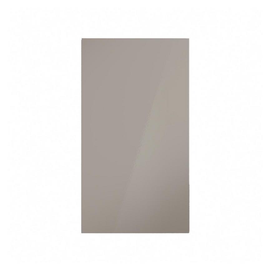 Hockley Mirror Gloss Sand Grey 400mm x 720mm Full Height Door Shown Closed from the Front