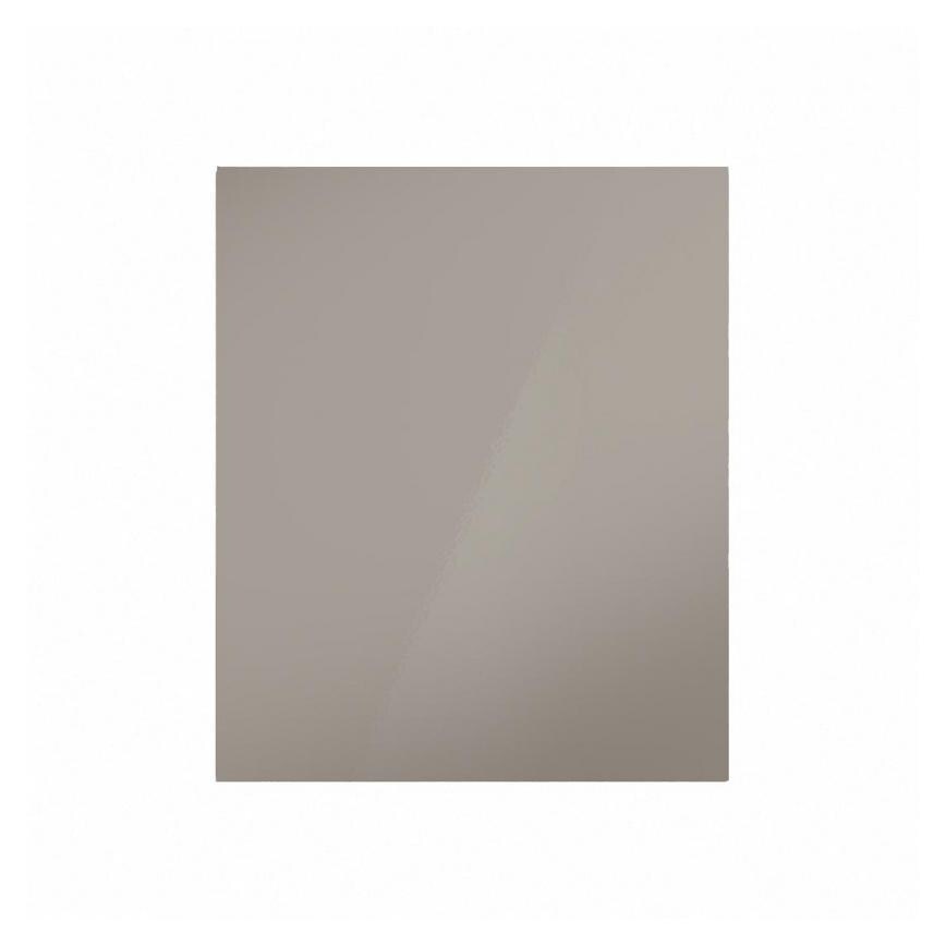 Hockley Mirror Gloss Sand Grey 600mm x 720mm Full Height Door Shown Closed from the Front