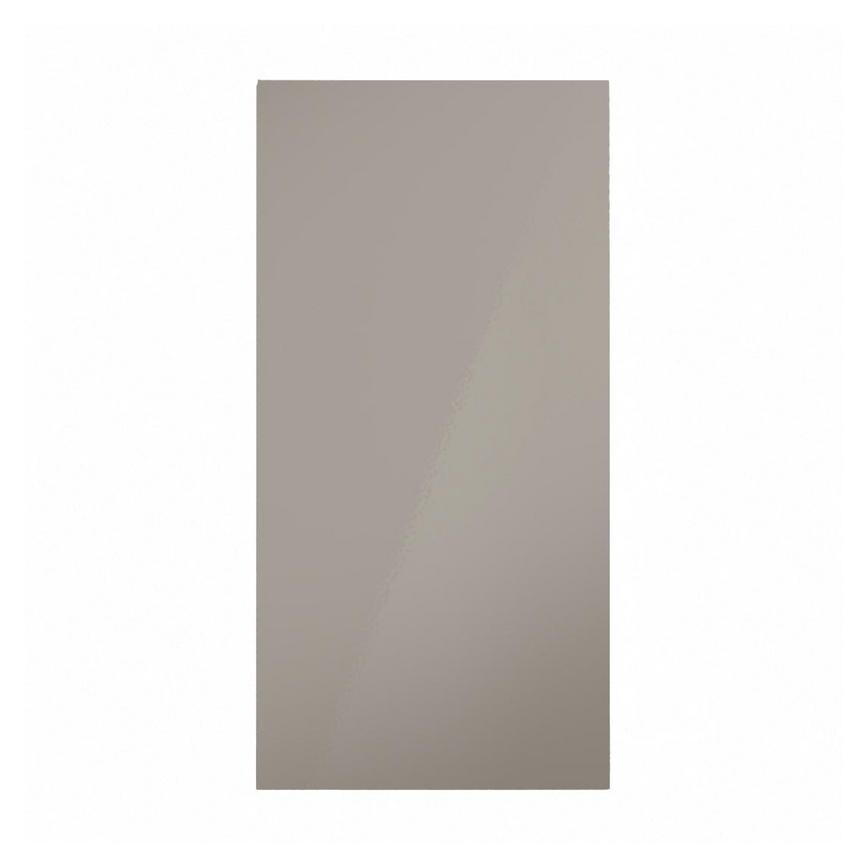 Hockley Mirror Gloss Sand Grey 450mm x 900mm Tall Door Front Shown Closed from the Front as a Single Door