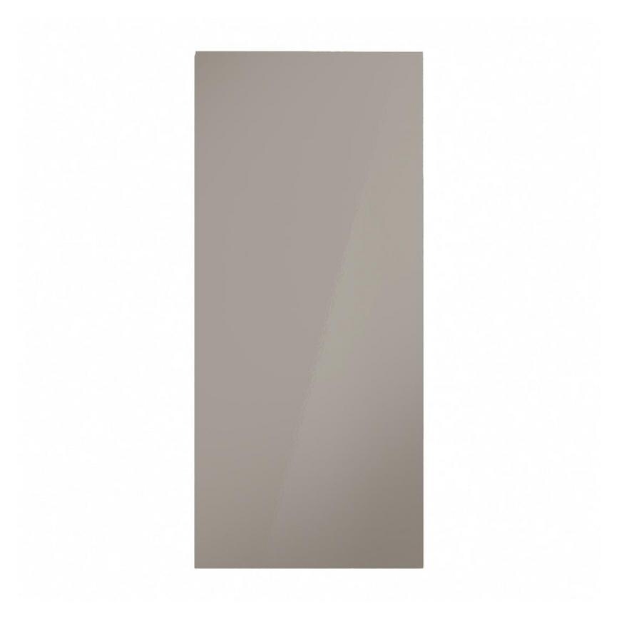 Hockley Mirror Gloss Sand Grey 400mm x 900mm Tall Door Shown Closed from the Front