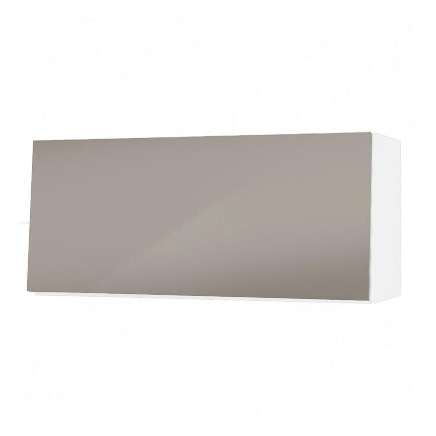 Hockley Mirror Gloss Sand Grey 800mm x 360mm Door Shown Open at an Angle