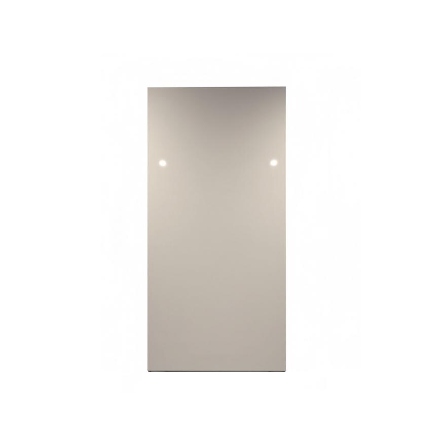 Hockley Mirror Gloss Sand Grey 750mm x 720mm Tall Larder Door Shown Closed as part of a Full Larder Unit or Fridge Freezer Tower