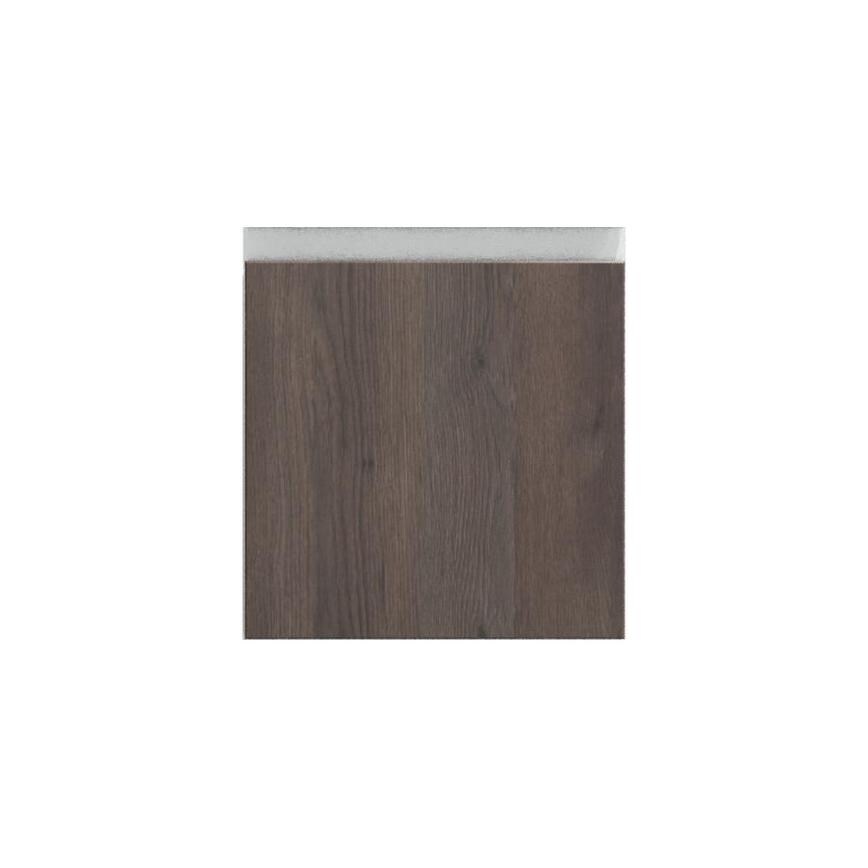 Hockley Textured Dark Oak 350mm x 342mm Pan Drawer Front Shown Closed from the Front as Part of a Full Drawer Unit