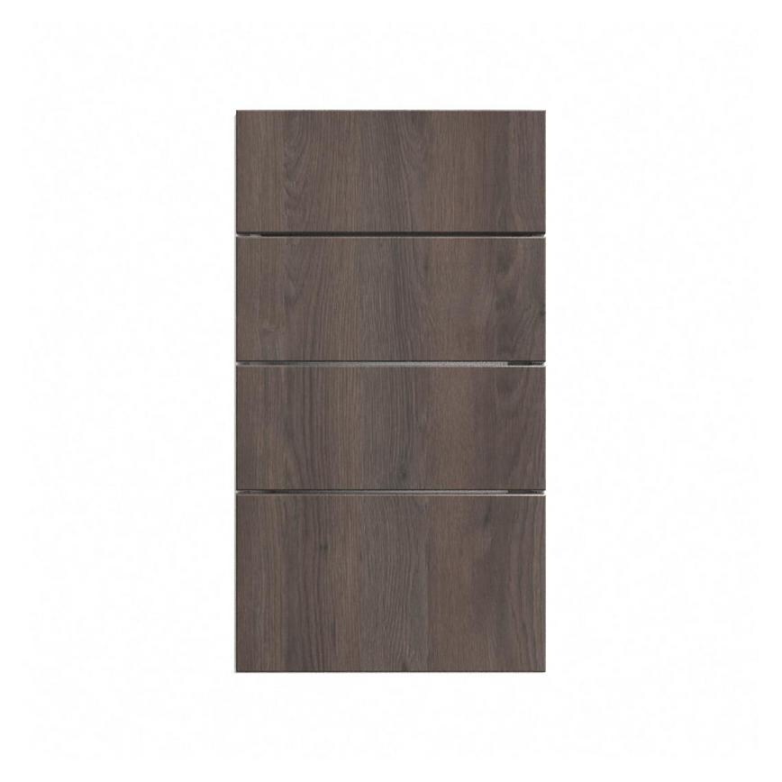 Hockley Textured Dark Oak 400mm x 227mm Drawer Front Shown Closed as Part of a Full Drawer Unit