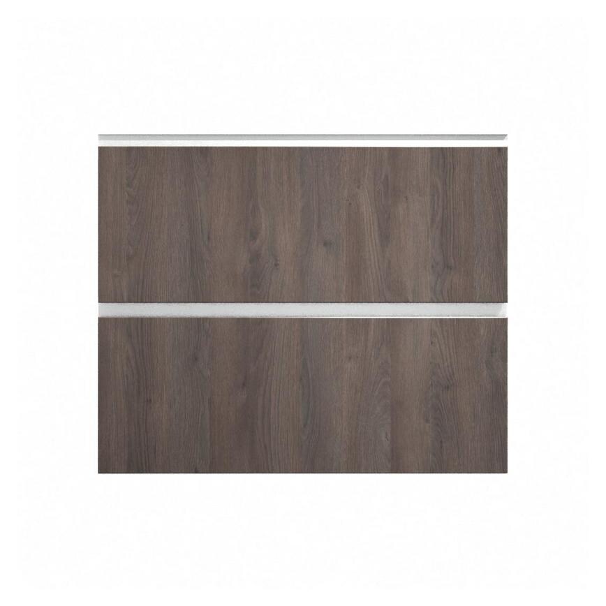 Hockley Textured Dark Oak 900mm x 342mm Pan Drawer Front Shown Closed from the Front as Part of a Full Drawer Unit