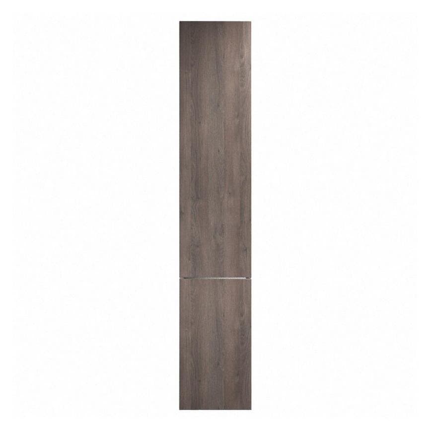 Hockley Textured Dark Oak 400mm x 1400mm Tall Larder Door Shown Closed from the Front as part of a Full Larder Unit
