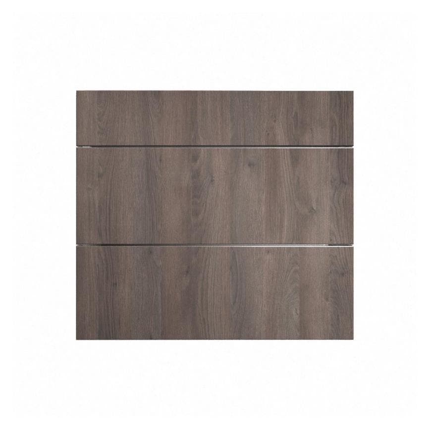 Hockley Textured Dark Oak 800mm x 160mm Drawer Front Shown Closed as Part of a Full Drawer Unit
