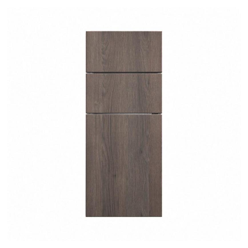Hockley Textured Dark Oak 300mm x 160mm Drawer Front Shown Closed from the Front as Part of a Full Drawer Unit