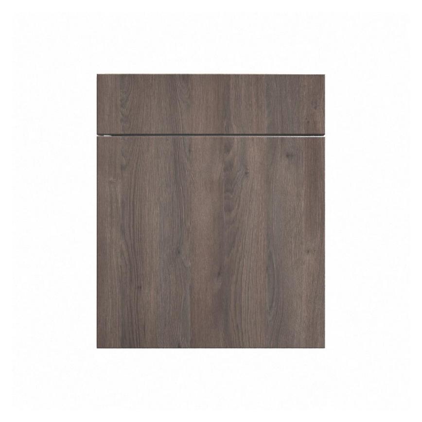Hockley Textured Dark Oak 600mm x 557mm Door Front Shown Closed from the Front as Part of a Door and Drawer Unit