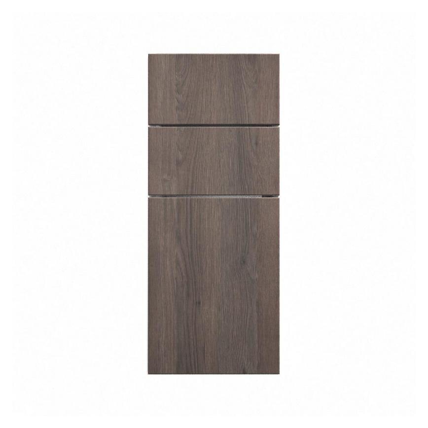 Hockley Textured Dark Oak 300mm x 394mm Pan Drawer Front Shown Closed as Part of a Full Drawer Unit