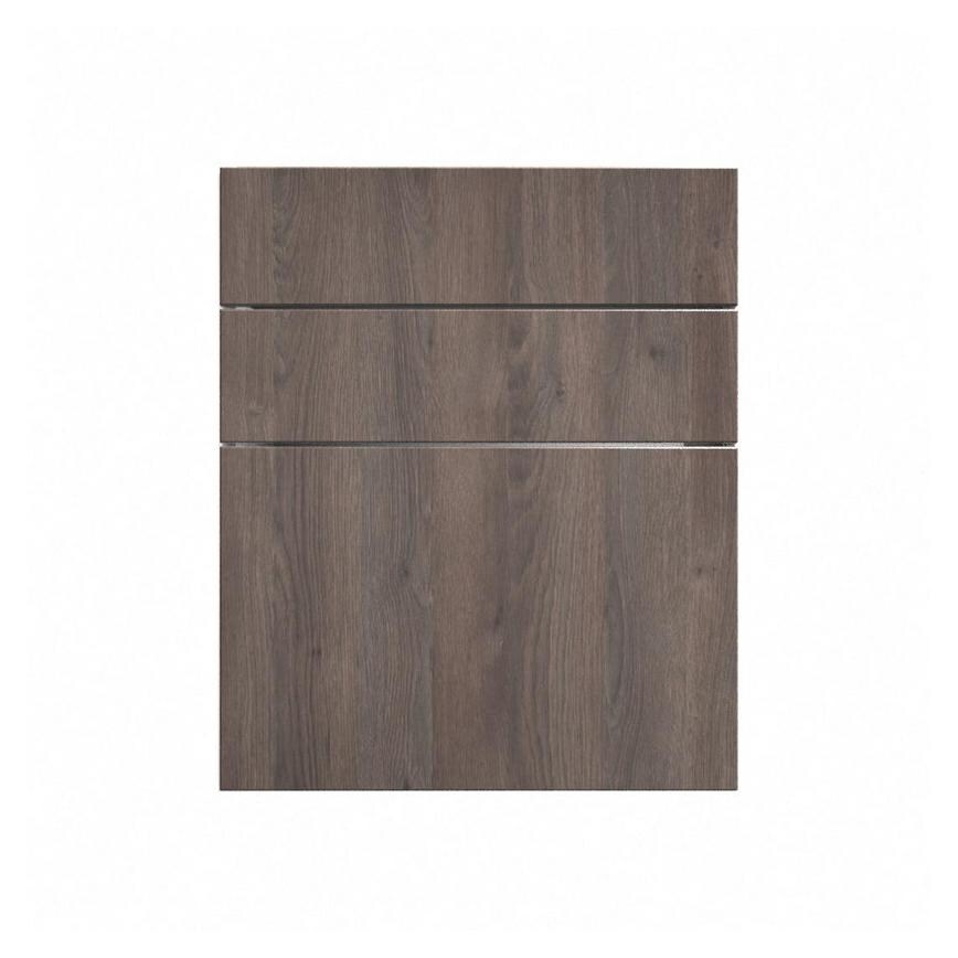 Hockley Textured Dark Oak 600mm x 394mm Pan Drawer Shown Closed from the Front as Part of a Drawer Unit
