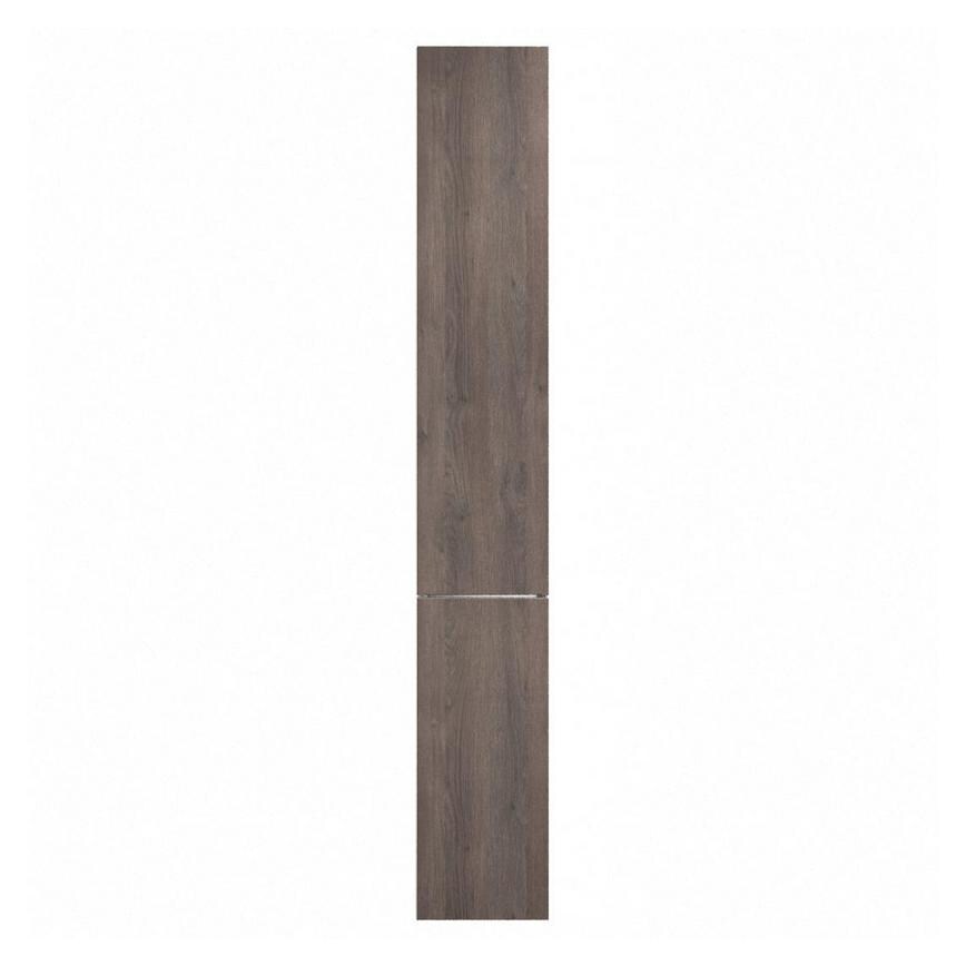 Hockley Textured Dark Oak 300mm x 1200mm Larder Door Shown Closed from the Front as Part of a Full Height Larder Unit