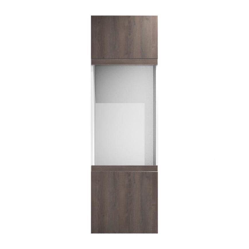 Hockley Textured Dark Oak 45mm x 600mm Filler Panel shown from the Front as Part of an Appliance Tower Unit
