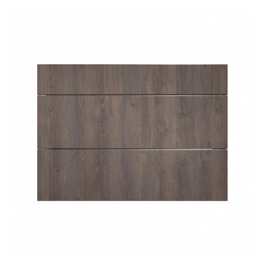 Hockley Textured Dark Oak 1000mm x 275mm Appliance Drawer Shown Closed from the Front as Part of a Full Drawer Unit