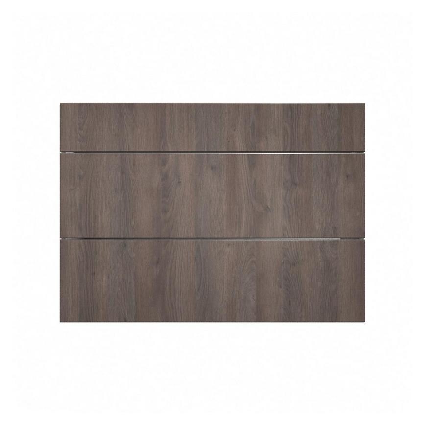 Hockley Textured Dark Oak 1000mm x 160mm Drawer Shown Closed from the Front as Part of a Drawer Unit