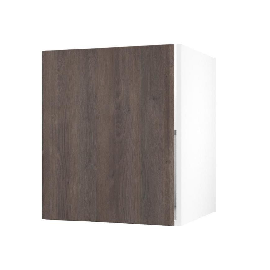 Hockley Textured Dark Oak 600mm x 720mm Full Height Door Shown Open at an Angle
