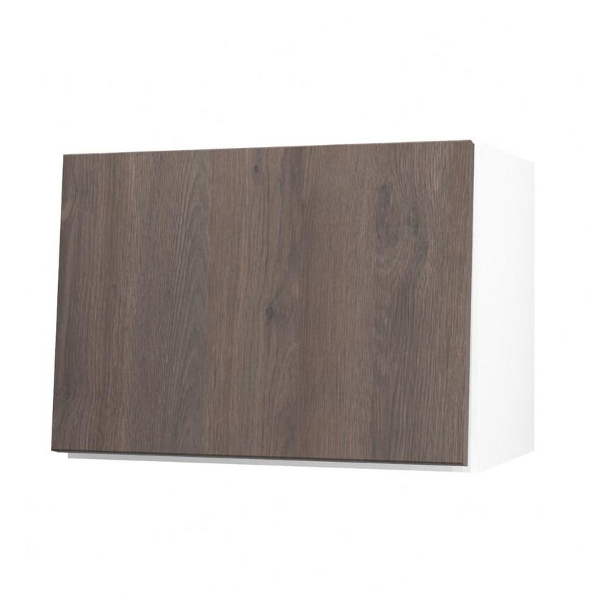 Hockley Textured Dark Oak 500mm x 360mm Bridging Unit Door Shown Open at an Angle