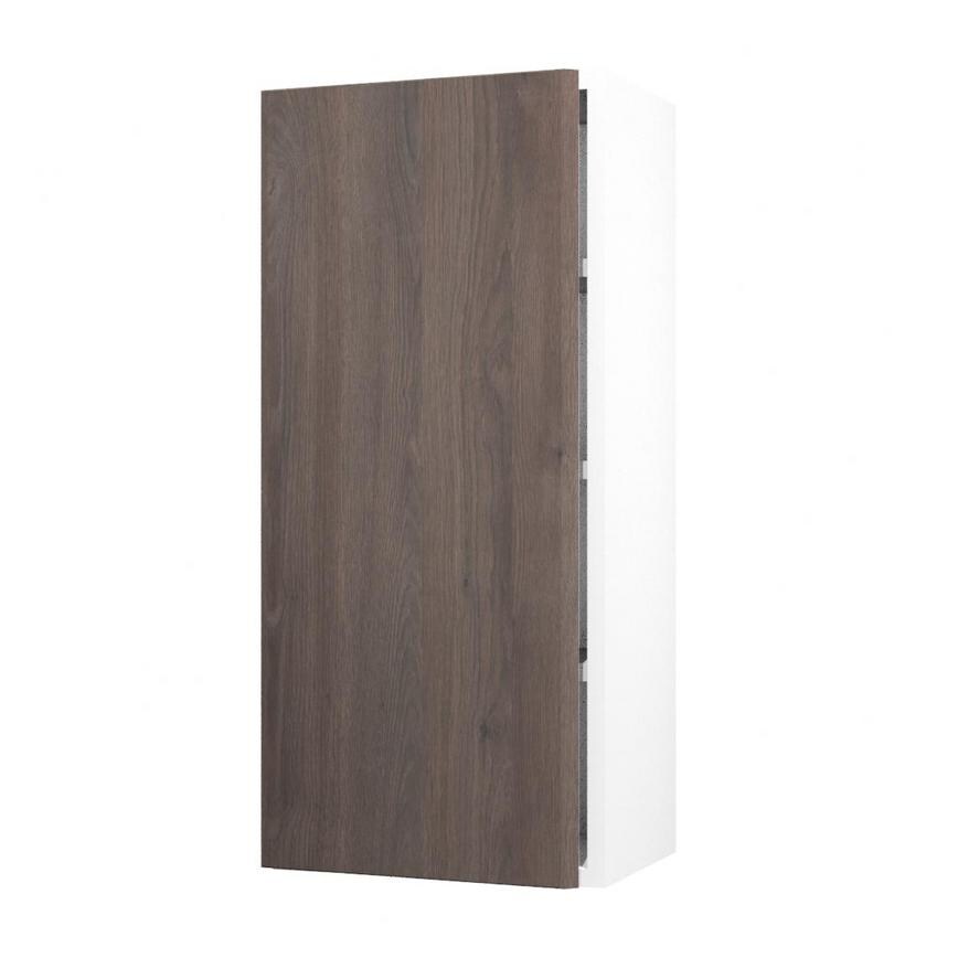 Hockley Textured Dark Oak 400mm x 900mm Tall Door Shown Open at an Angle