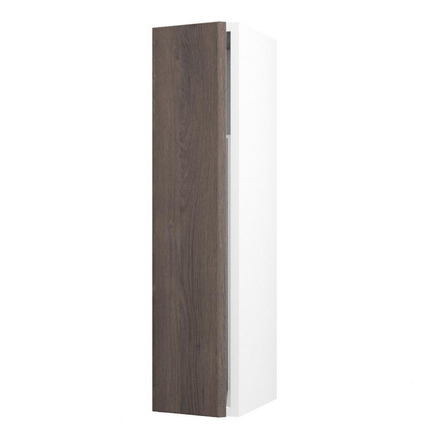Hockley Textured Dark Oak 200mm x 900mm Tall Door Shown Open at an Angle