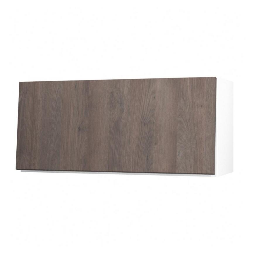 Hockley Textured Dark Oak 800mm x 360mm Door Shown Open at an Angle