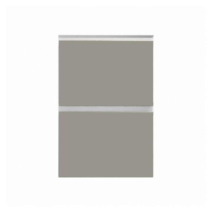 Hockley Super Matt Sand Grey 342mm x 500mm Pan Kitchen Drawer CAD Front