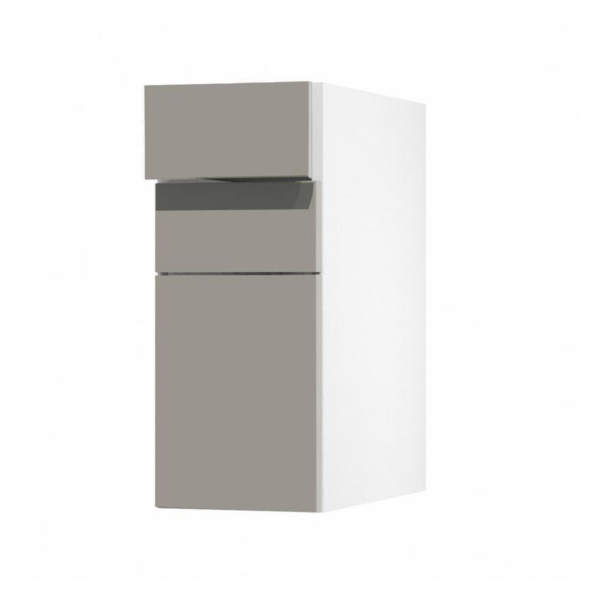 Hockley Super Matt Sand Grey 160mm x 300mm Kitchen Drawer Angle Open