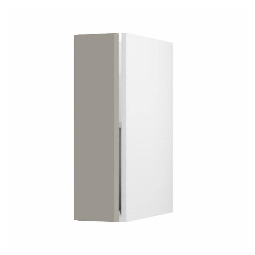 Hockley Super Matt Sand Grey 720mm x 200mm Full Height Kitchen Door Angle Open