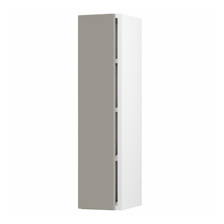 Hockley Super Matt Sand Grey 900mm x 200mm Tall Kitchen Door Angle Open