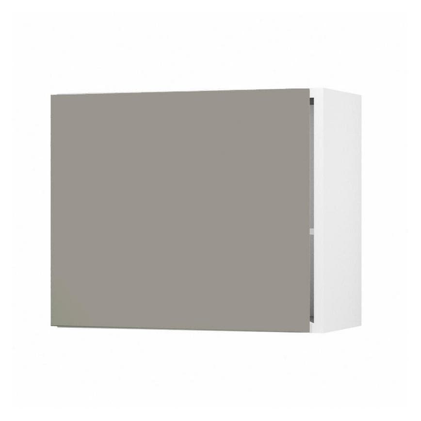 Hockley Super Matt Sand Grey 506mm x 600mm Tall Microwave Top Box Kitchen Door Angle Open