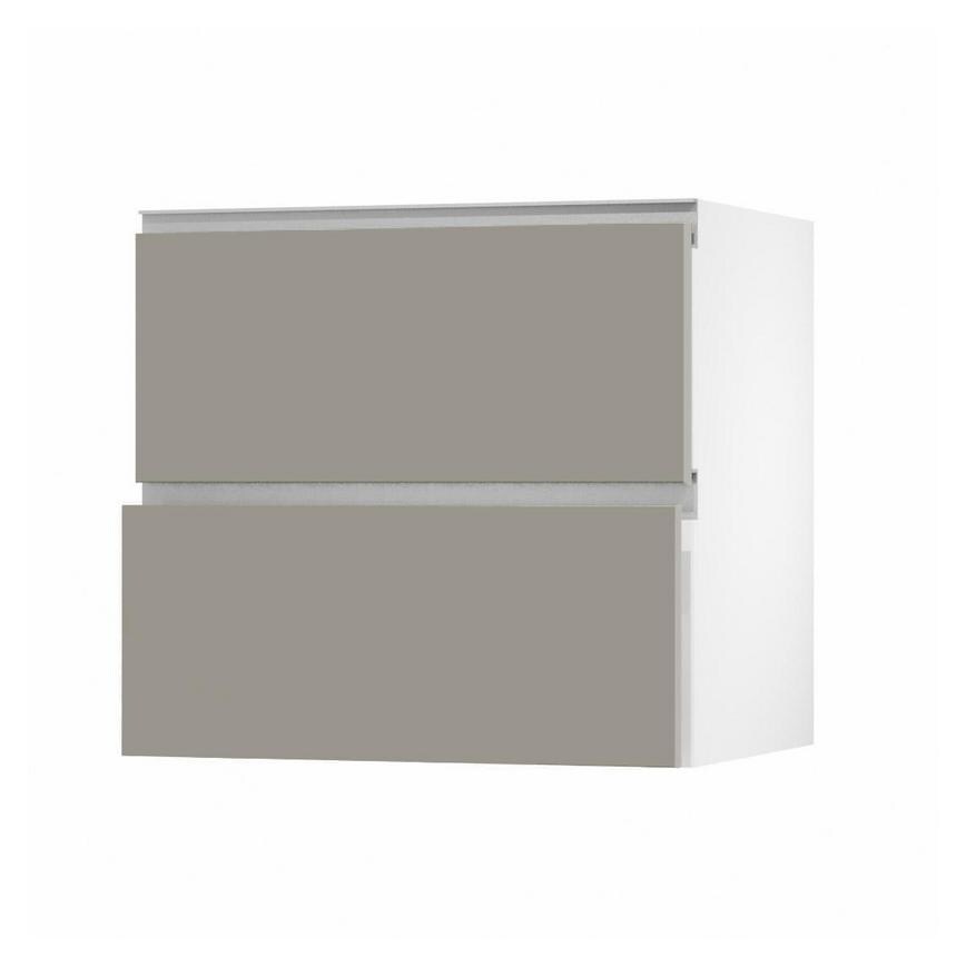 Hockley Super Matt Sand Grey 342mm x 800mm Pan Kitchen Drawer Angle Open