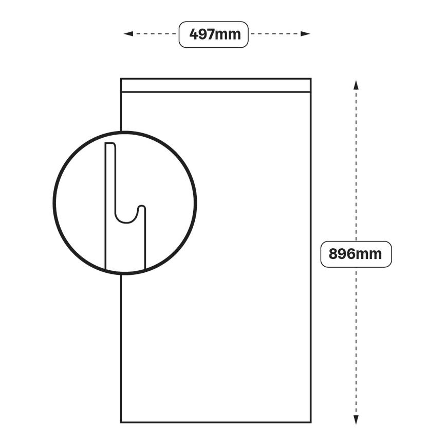 Integrated Handle 500 Tall Door (XX44)