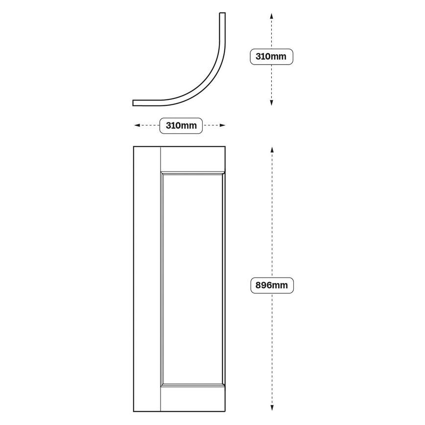 Bridgemere Tall Curved Door (XX33)