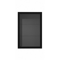 600 Tall Glass Wall Black CAD Frame Front
