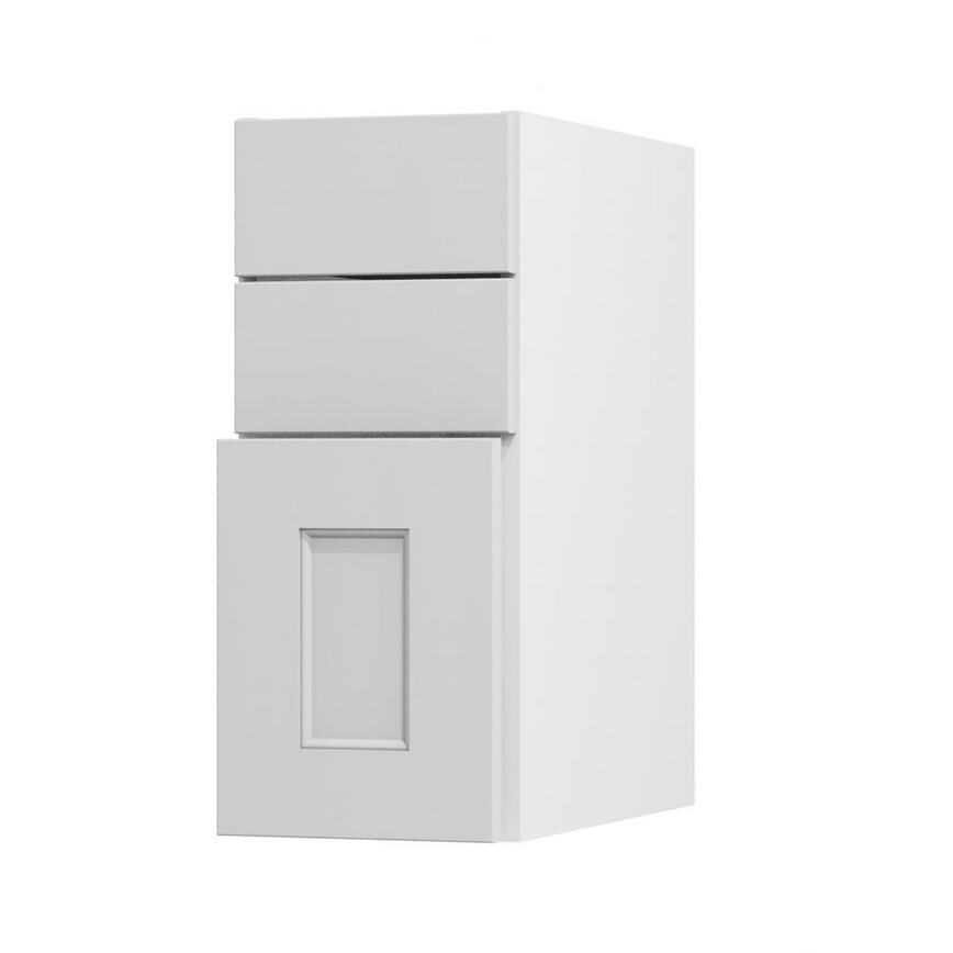 Elmbridge Dove Grey 300 Pan Drawer Door Open
