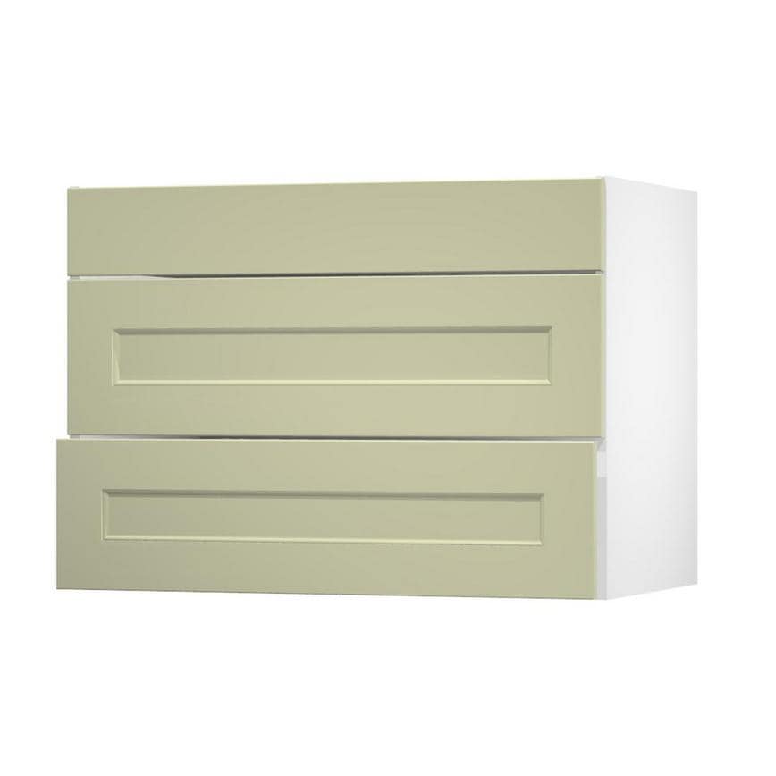 Elmbridge Sage Green 1000 Fridge Freezer Wall Door Open