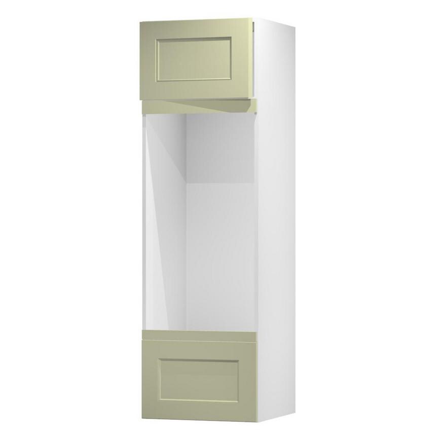 Elmbridge Sage Green 600 Appliance Tower Door Open 437mm