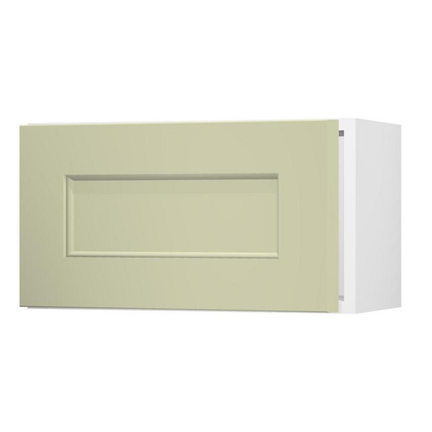 Elmbridge Sage Green 600 Integrated Microwave Topbox Door Open