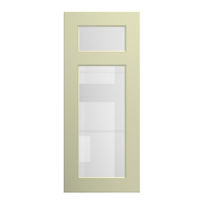 Elmbridge Sage Green 500 Panelled Glass Dresser Door