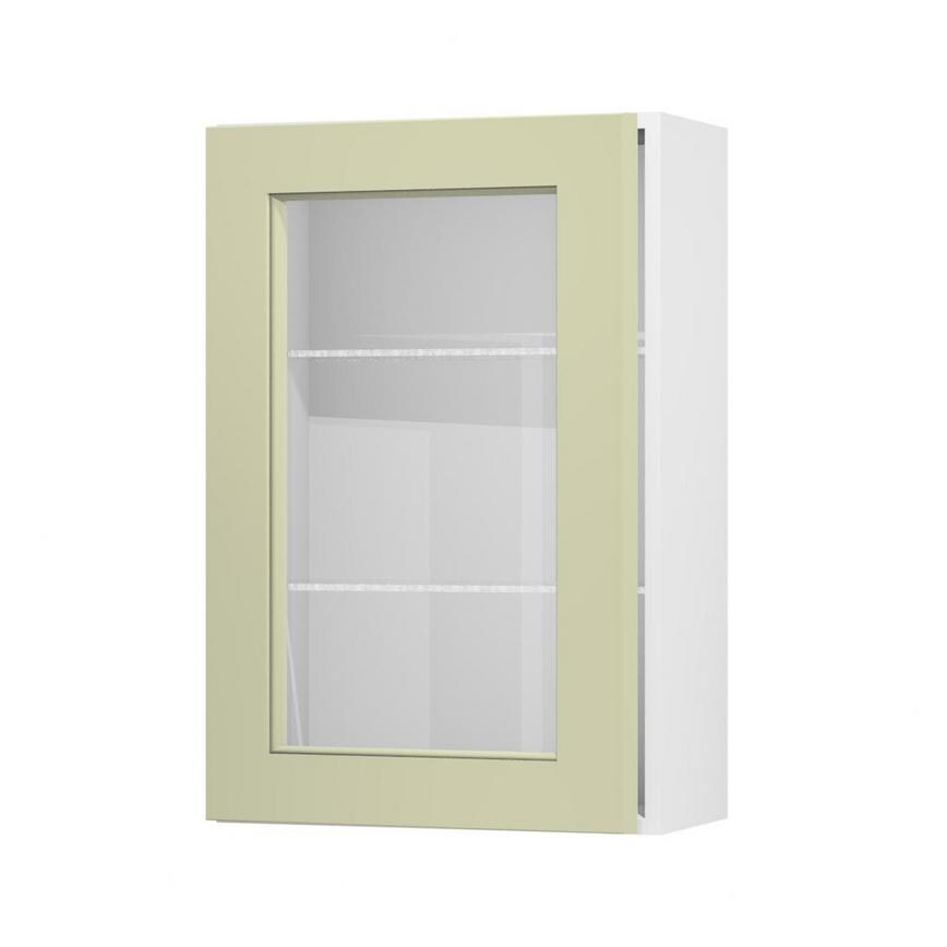 Elmbridge Sage Green 600 Tall Glass Door Open