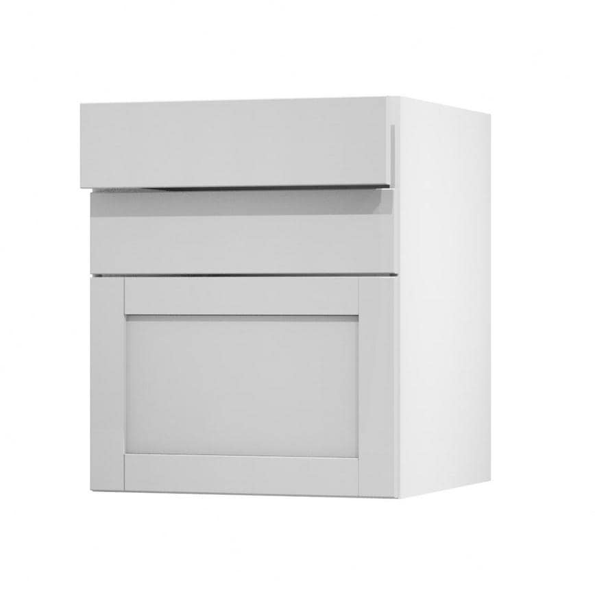 Witney Dove Grey 600 Drawer Door Open