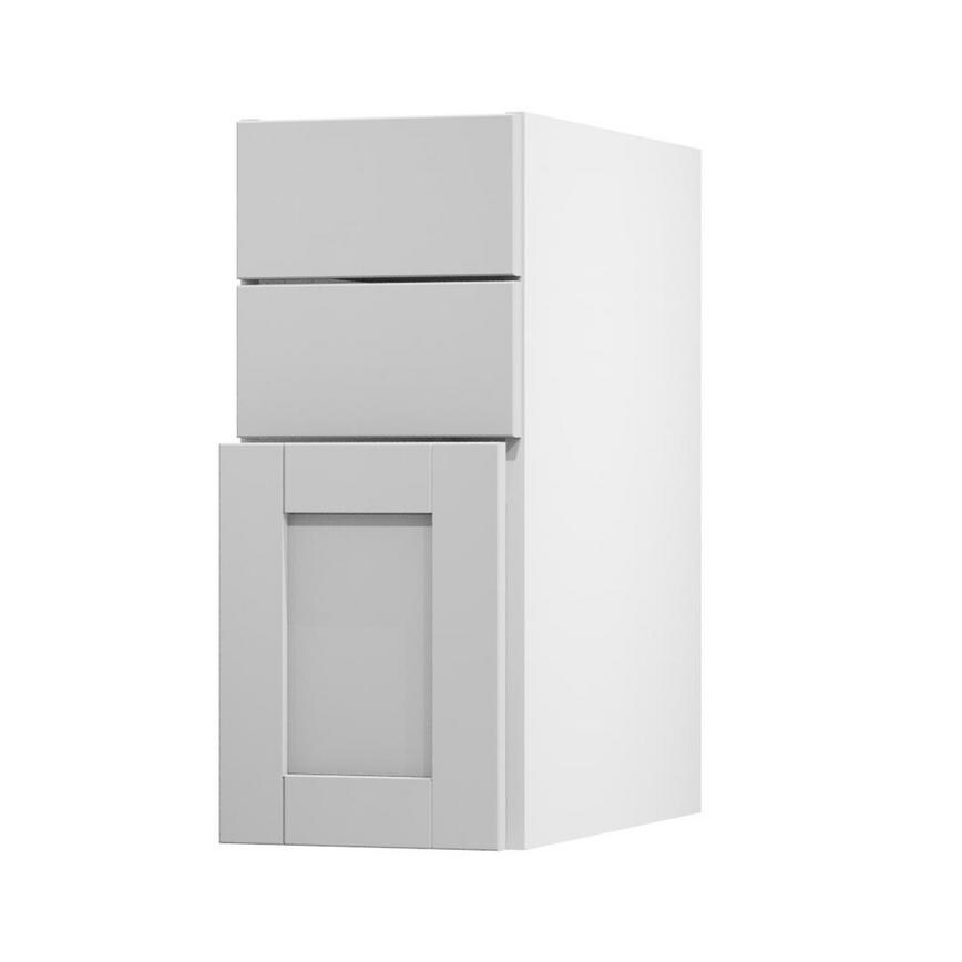 Witney Dove Grey 300 Pan Drawer Door Open